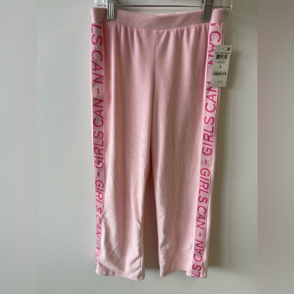 Ideology velour girls sweatpants in rose shadow - Picture 1 of 9